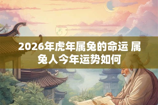 2026年虎年属兔的命运 属兔人今年运势如何