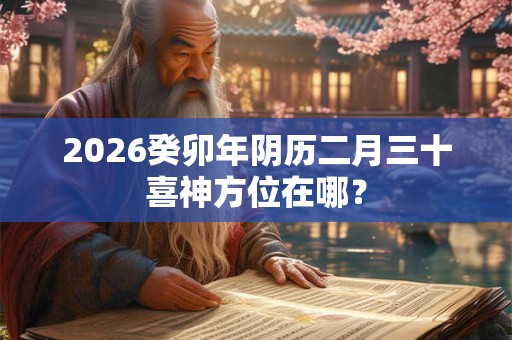 2026癸卯年阴历二月三十喜神方位在哪？