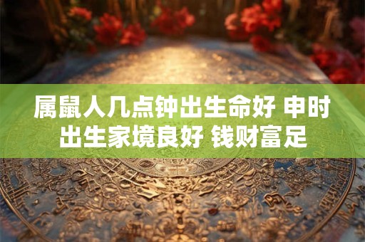 属鼠人几点钟出生命好 申时出生家境良好 钱财富足