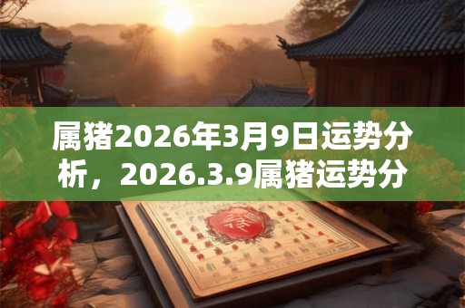 属猪2026年3月9日运势分析，2026.3.9属猪运势分析