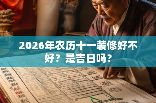 2026年农历十一装修好不好？是吉日吗？