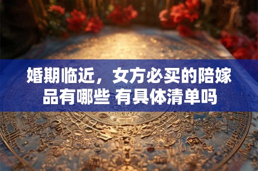 婚期临近，女方必买的陪嫁品有哪些 有具体清单吗
