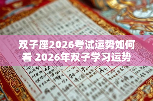 双子座2026考试运势如何看 2026年双子学习运势