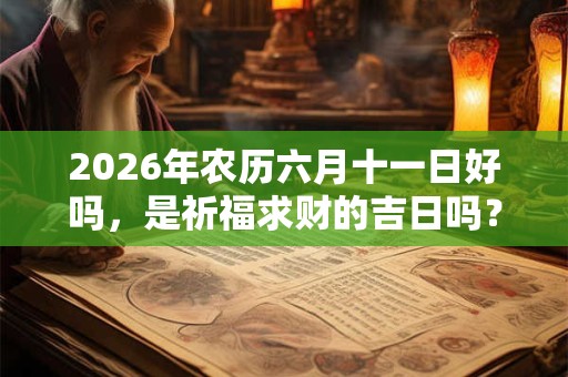 2026年农历六月十一日好吗，是祈福求财的吉日吗？