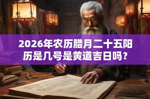 2026年农历腊月二十五阳历是几号是黄道吉日吗？