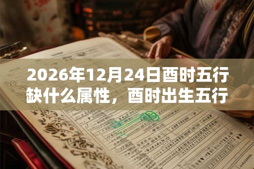2026年12月24日酉时五行缺什么属性，酉时出生五行缺什么