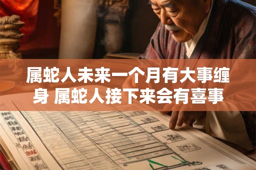 属蛇人未来一个月有大事缠身 属蛇人接下来会有喜事吗