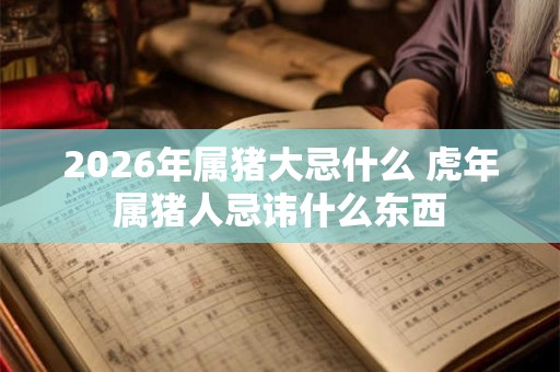 2026年属猪大忌什么 虎年属猪人忌讳什么东西