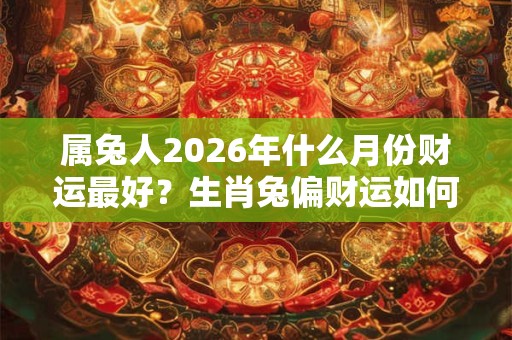 属兔人2026年什么月份财运最好？生肖兔偏财运如何