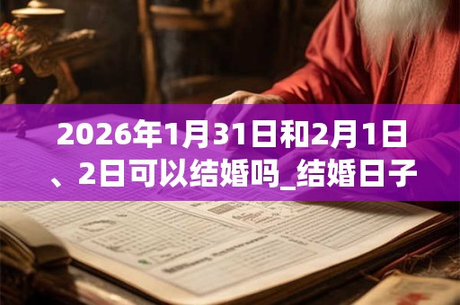 2026年1月31日和2月1日、2日可以结婚吗_结婚日子好吗
