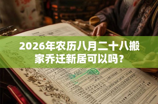 2026年农历八月二十八搬家乔迁新居可以吗？