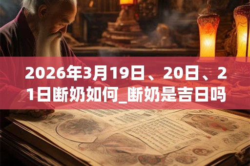 2026年3月19日、20日、21日断奶如何_断奶是吉日吗 2026年3月19日、20日、21日断奶如何_断奶是吉日吗