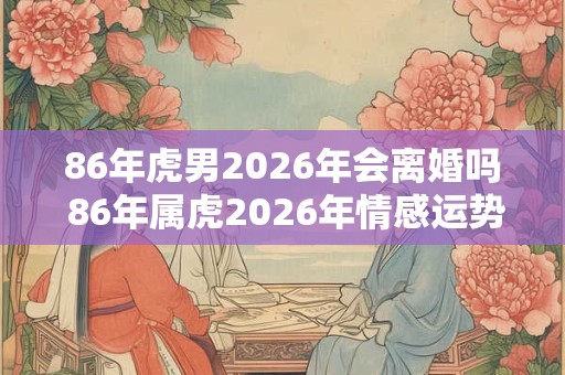 86年虎男2026年会离婚吗 86年属虎2026年情感运势