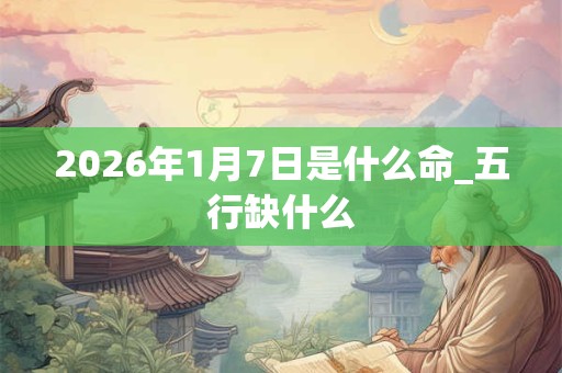 2026年1月7日是什么命_五行缺什么 2026年1月7日是什么命_五行缺什么
