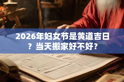 2026年妇女节是黄道吉日？当天搬家好不好？
