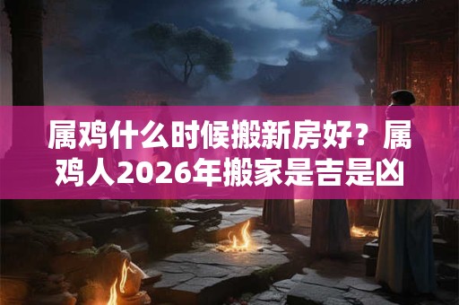 属鸡什么时候搬新房好？属鸡人2026年搬家是吉是凶