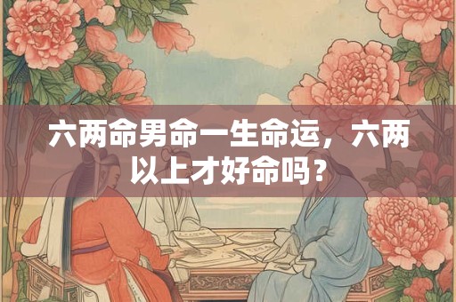 六两命男命一生命运，六两以上才好命吗？