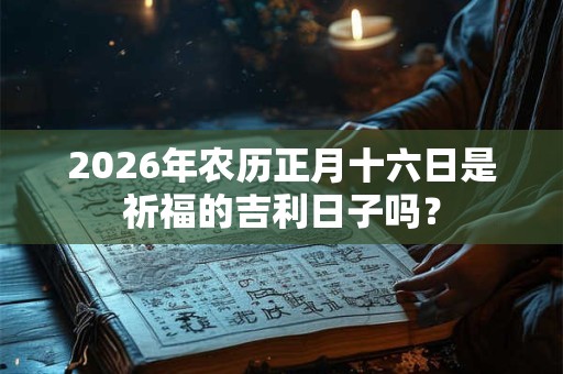 2026年农历正月十六日是祈福的吉利日子吗？