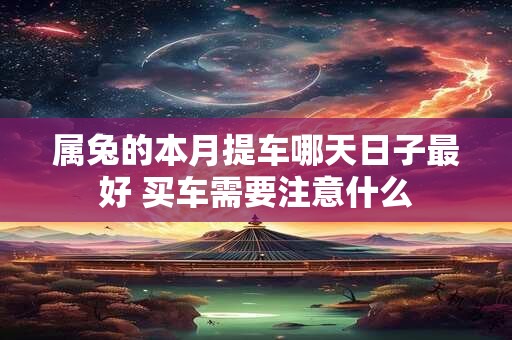 属兔的本月提车哪天日子最好 买车需要注意什么