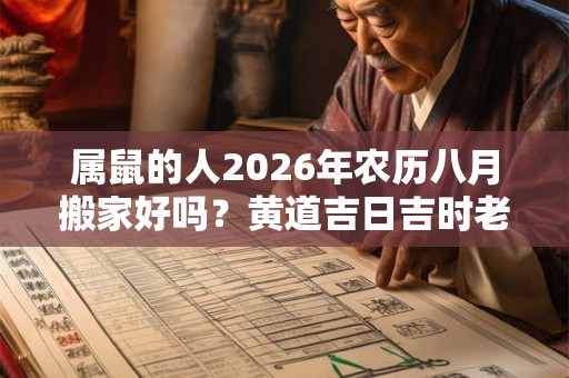属鼠的人2026年农历八月搬家好吗？黄道吉日吉时老黄历查询