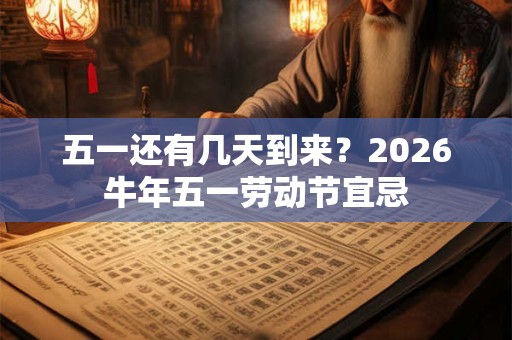 五一还有几天到来？2026牛年五一劳动节宜忌