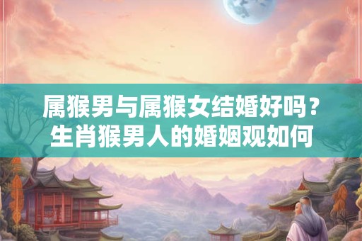 属猴男与属猴女结婚好吗？生肖猴男人的婚姻观如何