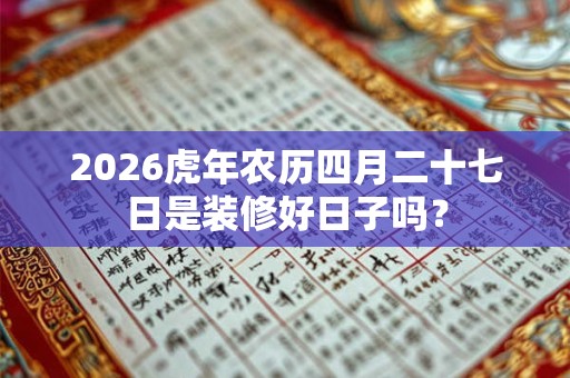2026虎年农历四月二十七日是装修好日子吗？