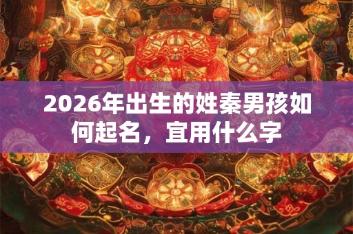 2026年出生的姓秦男孩如何起名，宜用什么字