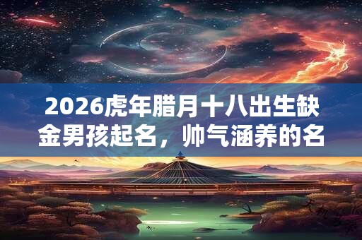 2026虎年腊月十八出生缺金男孩起名，帅气涵养的名字推荐