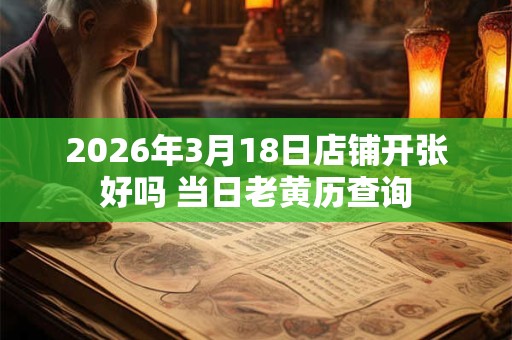 2026年3月18日店铺开张好吗 当日老黄历查询 2026年3月18日店铺开张好吗 当日老黄历查询