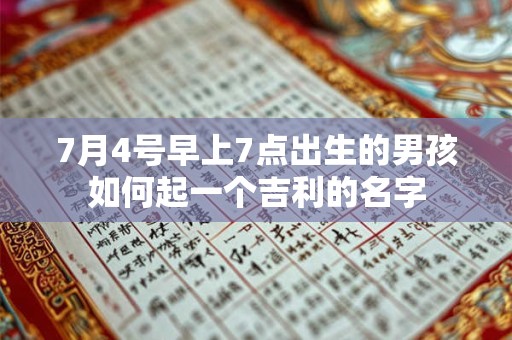 7月4号早上7点出生的男孩如何起一个吉利的名字