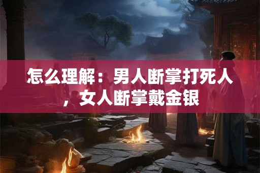 怎么理解：男人断掌打死人，女人断掌戴金银
