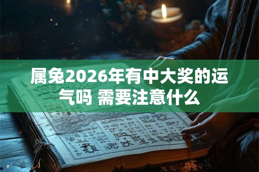 属兔2026年有中大奖的运气吗 需要注意什么
