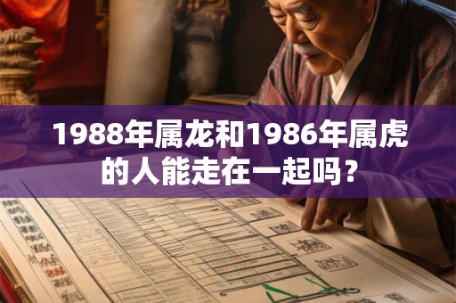 1988年属龙和1986年属虎的人能走在一起吗？