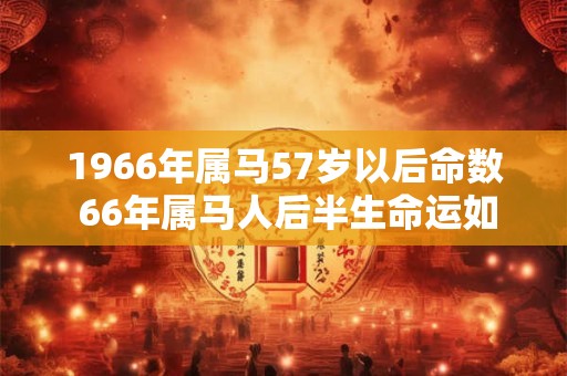 1966年属马57岁以后命数 66年属马人后半生命运如何