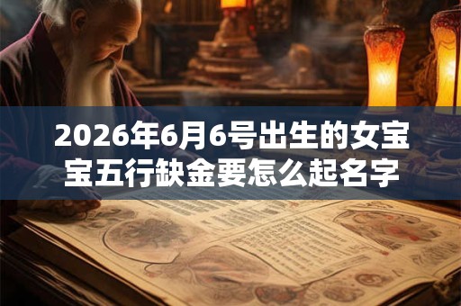 2026年6月6号出生的女宝宝五行缺金要怎么起名字