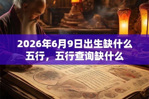 2026年6月9日出生缺什么五行，五行查询缺什么