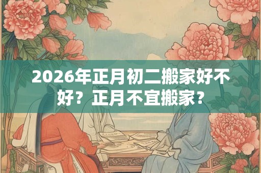 2026年正月初二搬家好不好？正月不宜搬家？