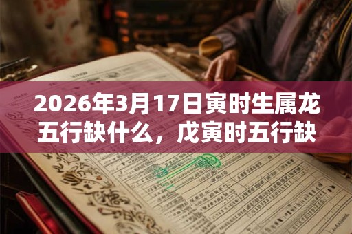 2026年3月17日寅时生属龙五行缺什么，戊寅时五行缺什么