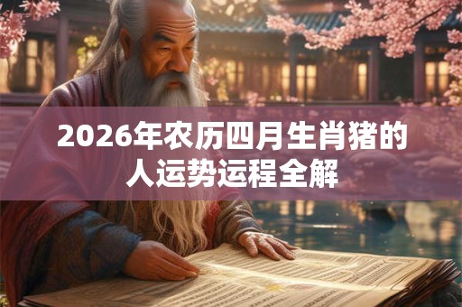 2026年农历四月生肖猪的人运势运程全解