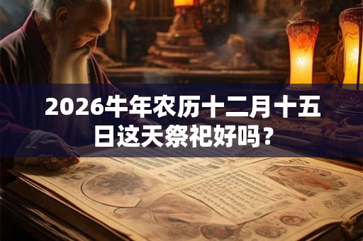 2026牛年农历十二月十五日这天祭祀好吗？