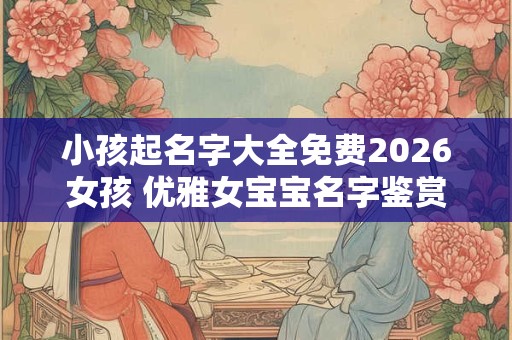 小孩起名字大全免费2026女孩 优雅女宝宝名字鉴赏