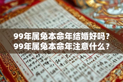 99年属兔本命年结婚好吗?99年属兔本命年注意什么? 99年属兔本命年结婚好吗?99年属兔本命年注意什么?