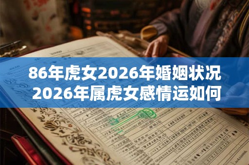 86年虎女2026年婚姻状况 2026年属虎女感情运如何