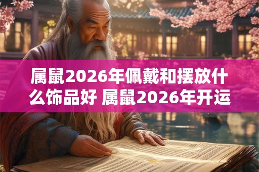 属鼠2026年佩戴和摆放什么饰品好 属鼠2026年开运吉祥物