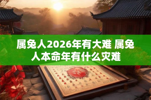 属兔人2026年有大难 属兔人本命年有什么灾难 属兔人2026年有大难 属兔人本命年有什么灾难