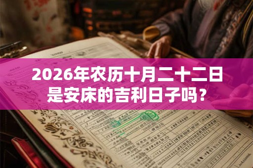 2026年农历十月二十二日是安床的吉利日子吗？