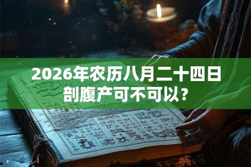 2026年农历八月二十四日剖腹产可不可以？