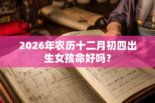 2026年农历十二月初四出生女孩命好吗？