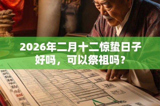 2026年二月十二惊蛰日子好吗，可以祭祖吗？